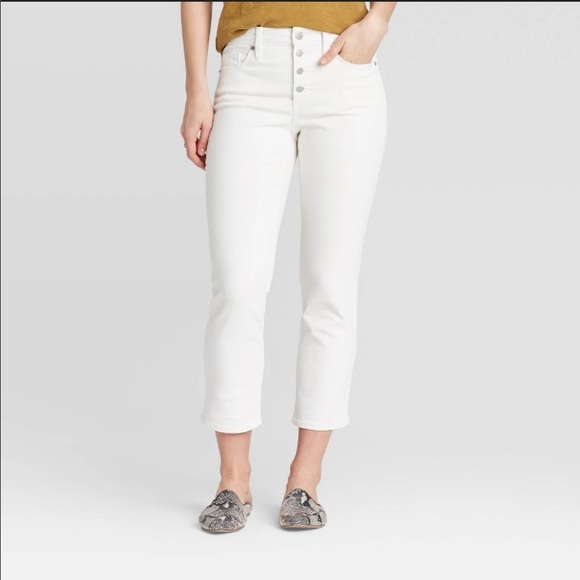 Women’s High Rise Straight Cropped Jeans - Picture 1 of 4